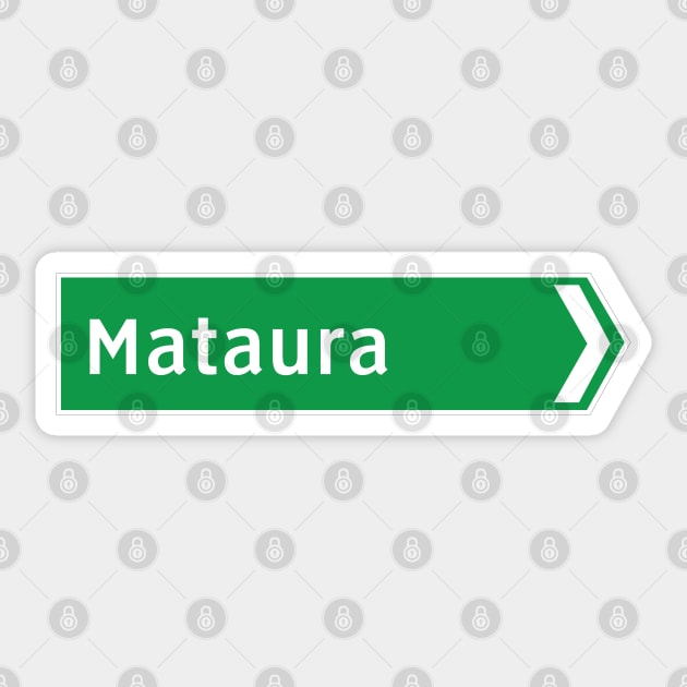 New Zealand Road Signage - Mataura (Southland/Otago) Sticker by 4amStudio